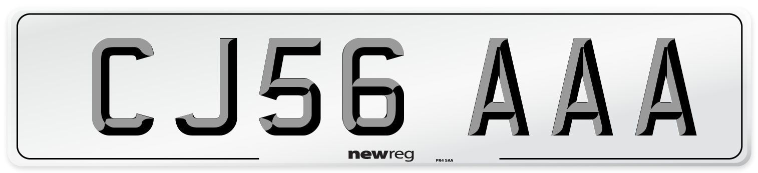 CJ56 AAA Number Plate from New Reg